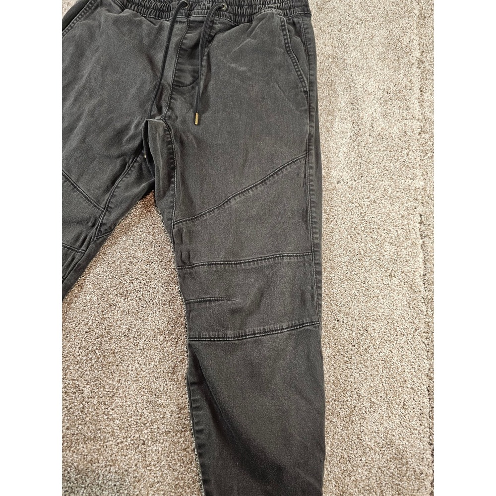 Hollister Advanced Stretch Skinny Jogger Mens Medium Washed Black Gray Pants - Picture 7 of 16